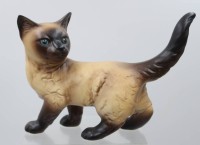 Auktion 376<br>Siam Katze, Goebel, bemalt, ca. H-15cm L-22,5cm