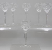 Auktion 376<br>6x S&uuml;ssweingl&auml;ser, Kristall beschliffen, ca. H-14,5cm