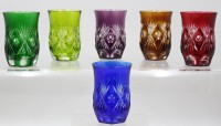 Auktion 376<br>6x Wassergl&auml;ser, &Uuml;berfang-Bleikristall, WMF Cabinet, ca. H-11,5cm