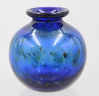 Auktion 376<br>Kunstglas-Vase, Eisch, blau, ca. H-16cm