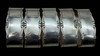 Auktion 376<br>5x ovale versilberte Serviettenringe, 90-er Auflage, L-6,5 cm,  B-2,1 cm