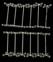 Auktion 376<br>12x versilberte Messerb&auml;nke "WMF", B-7,5 cm