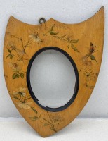 Auktion 376<br>ovaler Wand-Fotorahmen mit Brandmalerei, 28x20 cm