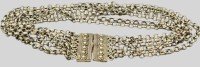 Auktion 376<br>antike Silber Kropfkette, 6-reihig, (gepr&uuml;ft), L-31 cm, 49,61 gr