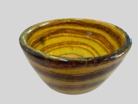 Auktion 376<br>Kunstglasschale "Mdina" orig. Etikett, H-10 cm, D-13,5 cm