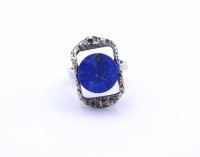 Los 5011 <br>Lapislazuli Silber Ring 0.835, 8,6g., RG 52
