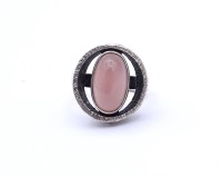 Los 5012 <br>Rosenquarz Ring, Sterling Silber 0.925, 11,4g., RG 52