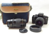Los 11000 <br>Spieg3elreflexkamera Canon Eos 700 QD mit 2 Objektiven und Tasche, Tamron AF Asperical 28-80 mm und Canon Zoom Lens EF100-300 mm sowie Gegenlichtblende, Handbuch anbei