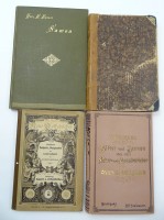 Los 14003 <br>4 Bände Reiseliteratur, erschienen zwischen 1890-1901, Einbände mit Altersspuren, 1x Seite zur Hälfte abgeschnitten