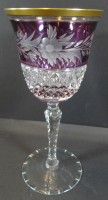 Auktion 0<br>Weinglas mit Blumenschliff