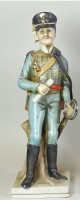 Los 1040 <br>Offizier Figur mit Banderole ,ungemarkt, H. 25cm, Alters- und Gebrauchsspuren