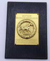 Los 15030 <br>Plakette f. hervorragende Leistungen in Pferdezucht und Haltung auf Holz, 14 x 10cm, Plakette 7,5x5,5cm