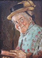 Los 12047 <br>Hans BARTTENBACH (1908-?), Portrait einer älteren Dame, Öl/Holz, restau.bed., gerahmt, RG 32,5 x28,5cm.