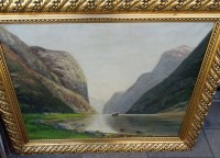 Los 12053 <br>Willy SEGEBARTH (XIX-XX)  "Fjordlandschaft" Öl/Leinen, 76x95 cm