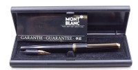 Los 11039 <br>Montblanc Füller mit Goldfeder 0.585 und Ersatzfeder, Alters- und Gebrauchsspuren, Feder geknickt