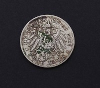 Los 15057 <br>Fünf Mark 1901 Georg II Herzog v. Sachsen - Meiningen, D, 27,55g., D. 38,0mm