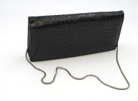 Los 8037 <br>Damenhandtasche, Krokoleder, guter Zustand, 11 x 24cm.