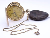 Los 6050 <br>Herren Savonette Taschenuhr "Elida", mechanisch, Werk läuft,doublé, D.51,5mm, anbei Uhrenkette