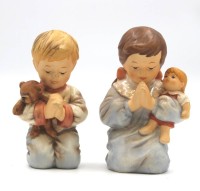 Los 2063 <br>2x Kinderfiguren, Goebel, Nachtgebet, ca. H-11cm.