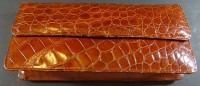 Los 8049 <br>Abendtasche aus Reptilienleder, guter Zustand,  13x24 cm