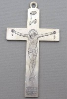 Los 4010 <br>Versilbertes Kreuz, reich verziertes Stück, L. 11cm