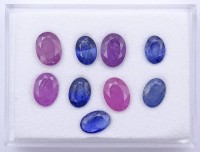 Los 5021 <br>9 Saphire zus. 10,7ct.,