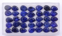 Los 5022 <br>35 Saphire zus. ca. 32ct., je ca. 6,7x5,2mm