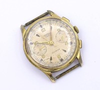 Los 6005 <br>Herren Armbanduhr UNITAS, Chronograph, Cal. 210, mechanisch, Werk läuft, D. 33,8mm , Alters- und Gebrauchsspuren