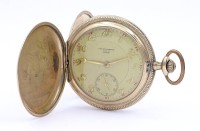 Los 6008 <br>Herren Taschenuhr B.W.C. Chronometre, "Buttes Watch", D. 53,0mm, goldfarbenes Gehäuse, mechanisch, Werk läuft,