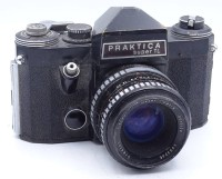 Los 11000 <br>Fotoapparat Praktica Super TL, , Objektiv 1.8/50 Meyer Optik Görlitz,Alters und Gebrauchsspuren, Funktion nicht überprüft