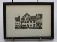Los 13011 <br>Radierung, R.Fleischmann, Weimar, gerahmt/Glas, RG 14,5 x 19,5cm