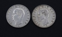 Los 15006 <br>2x Drei Mark 1909 / 1910, Otto König von Bayern D, zus. 33,22g.