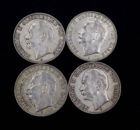 Los 15033 <br>4x Drei Mark Friedrich II von Baden, 1908/1910/1912, Deutsches Reich, zus. 66,33g.,D. 33,0mm