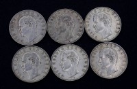 Los 15035 <br>6x Drei Mark Otto König von Bayern D, Deutsches Reich, zus. 99,64g.,D. 33,0mm