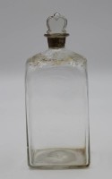 Los 3056 <br>frühe Karaffe, Emaillemalerei berieben, Stöpsel beschädigt, H-18cm.