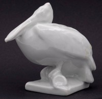 Los 8042 <br>Pelikan "Wallendorf", weiss, H-8,5 cm, L-8,5 cm