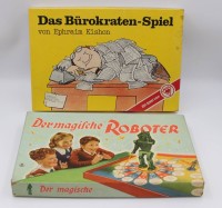 Los 7025 <br>2x div. Brettspiele, Der magische Roboter  und Das Bürokraten-Spiel, je komplett