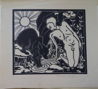 Auktion 345 / Los 5015 <br>Christoph NATTER (1880-1941) , Holzschnitt, BG 37x41 cm