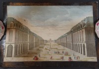Auktion  / Los 13074 <br>Guckkastenbild um 1820 "Le grand place de Petersbourg", 28x43 cm,