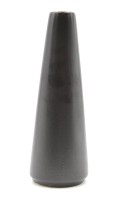 Los 2008 <br>Kunstkeramik-Vase, Bontjes van Beek, grauer Scherben braune Glasur, H-20cm.