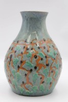 Los 2013 <br>Vase, Pressmarke "Keramische Handwerkskunst Velten", H-27cm.