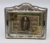 Los 4001 <br>Tischbilderrahmen, Sterling-Montur, England, RG 19,5 x 22cm, leichte Gebrauchsspuren