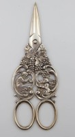 Los 4009 <br>schöne Traubenschere, 800er Silber, 67,1gr., ca. L-14cm.