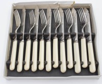 Los 4020 <br>Fischbesteck für 6 Personen, Cockbill, EPNS, Messer L-19,5cm.