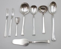 Los 4027 <br>92tlg. Besteck, WMF, 90er Auflage, Bauhausentwurf?, Messer L-ca. 23,5cm.