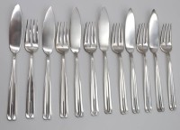 Los 4028 <br>Fischbesteck für 6 Personen, Zwilling, 90er Auflage, ca. L-20,5cm.