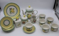 Los 2020 <br>22tlg. Teeservice, Villeroy &amp; Boch, French Garden, Kanne H-16,5cm Tassen H-6cm.