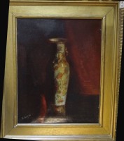 S.Keegan "China Vase" Öl/Leinen, alt gerahmt, RG 53x44 cm