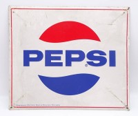 Los 10068 <br>Altes Pepsi-Blechschild, 41 x 35 cm, mit Altersspuren