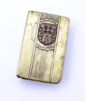 Los 10069 <br>Streichholzschachtel Halter mit Wappen, Alpacca